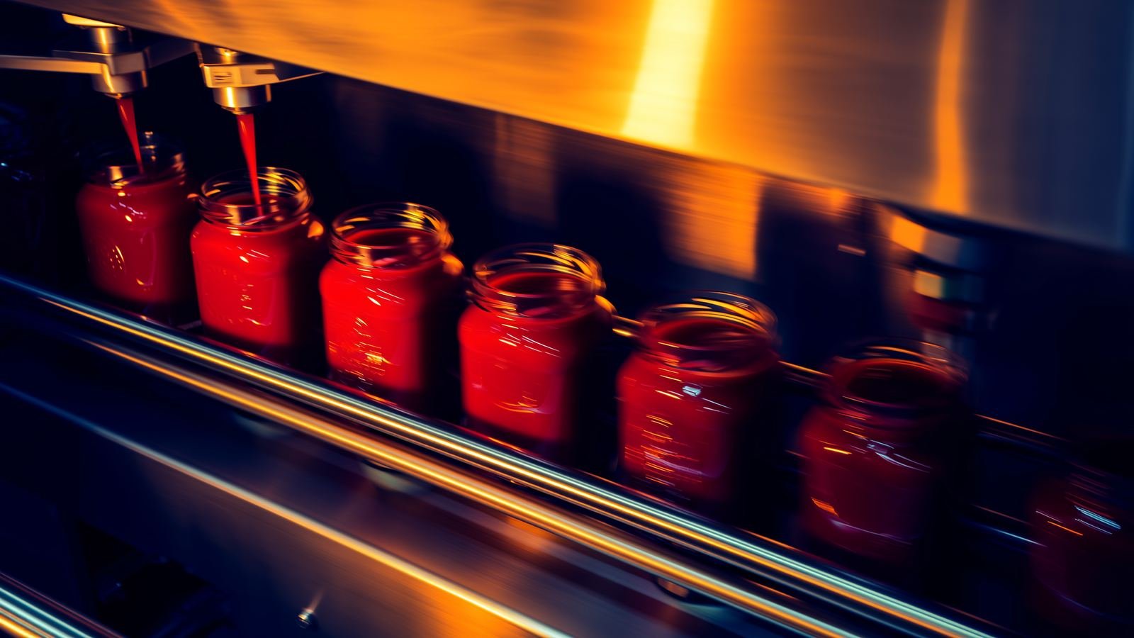 Sauce filling line running